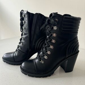 Black Guess heeled boots